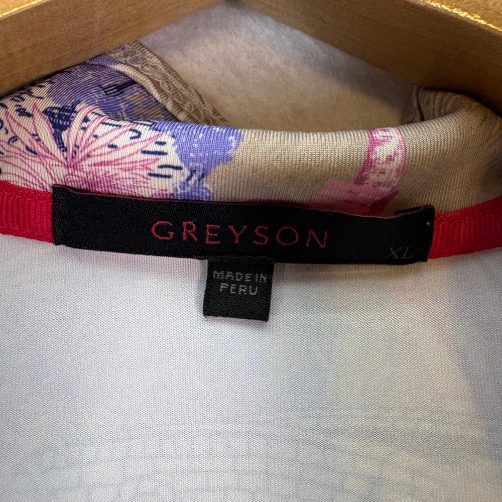 Greyson Savannah Nights Sleeveless Vesta 1/4 Zip Top Womens XL Golfcore Wolf - Picture 5 of 9